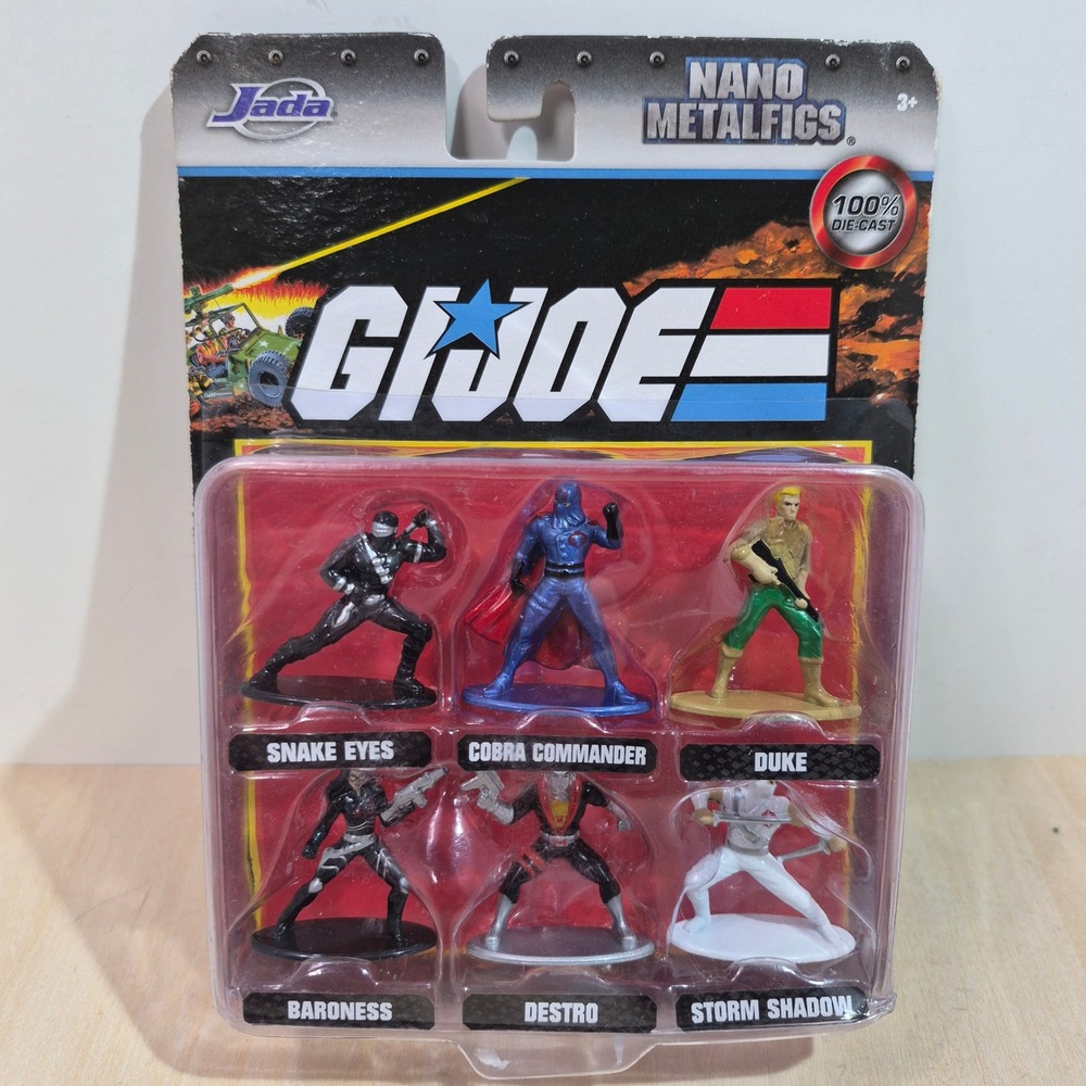 Jada Toys G I Joe Nano‎ Metalfigs 6 Snake Eyes Cobra Commander Duke Storm Shadow